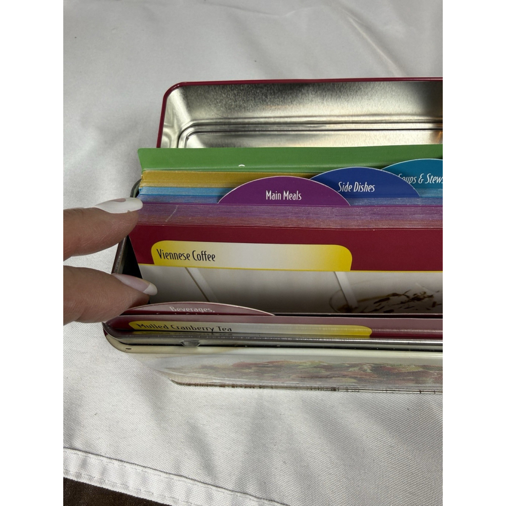 Crock-Pot Recipe Card Collection Tin Recipes & Blank Cards 5 Dividers - Picture 9 of 14
